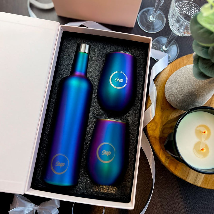 Insulated Wine Bottle & Tumbler Gift Set Galaxy